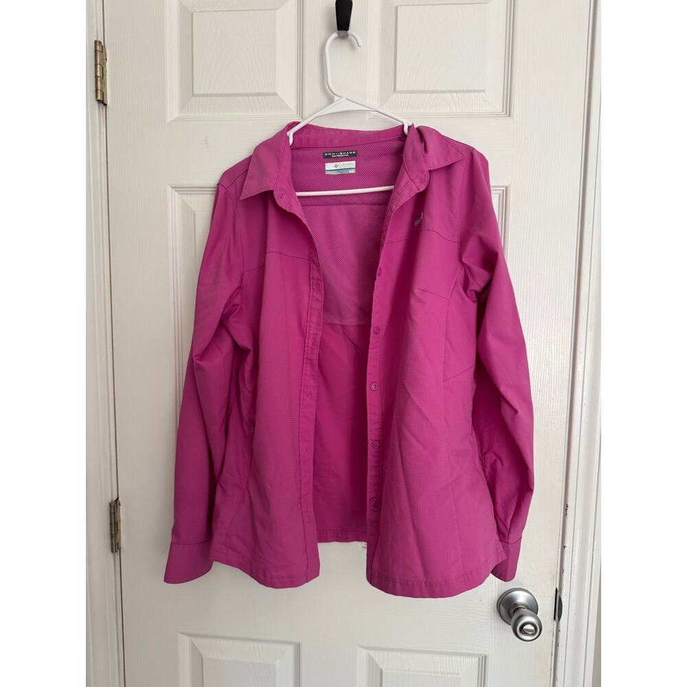 Columbia Omni-Shade Outdoor Long Sleeve Button Up Hot Pink Sz: Medium Fishing
